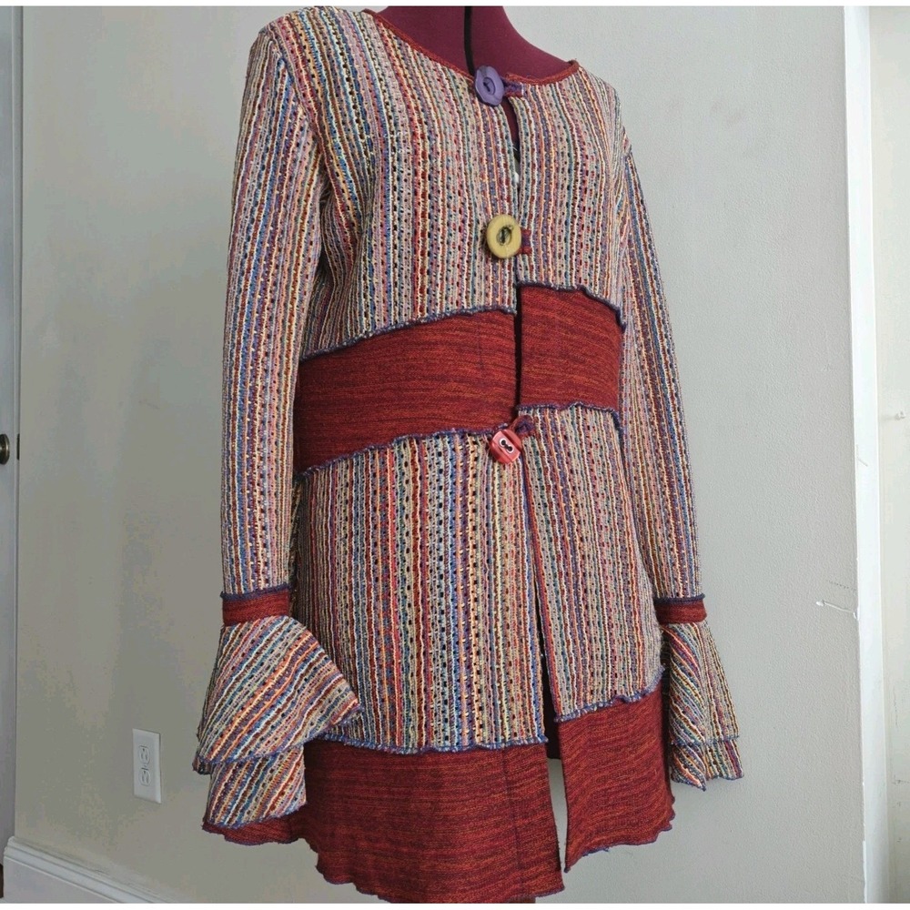 Multicolor Striped Women's Cardigan